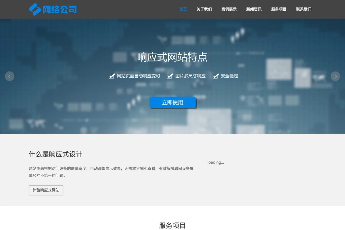 互联网公司企业官网 实景首屏